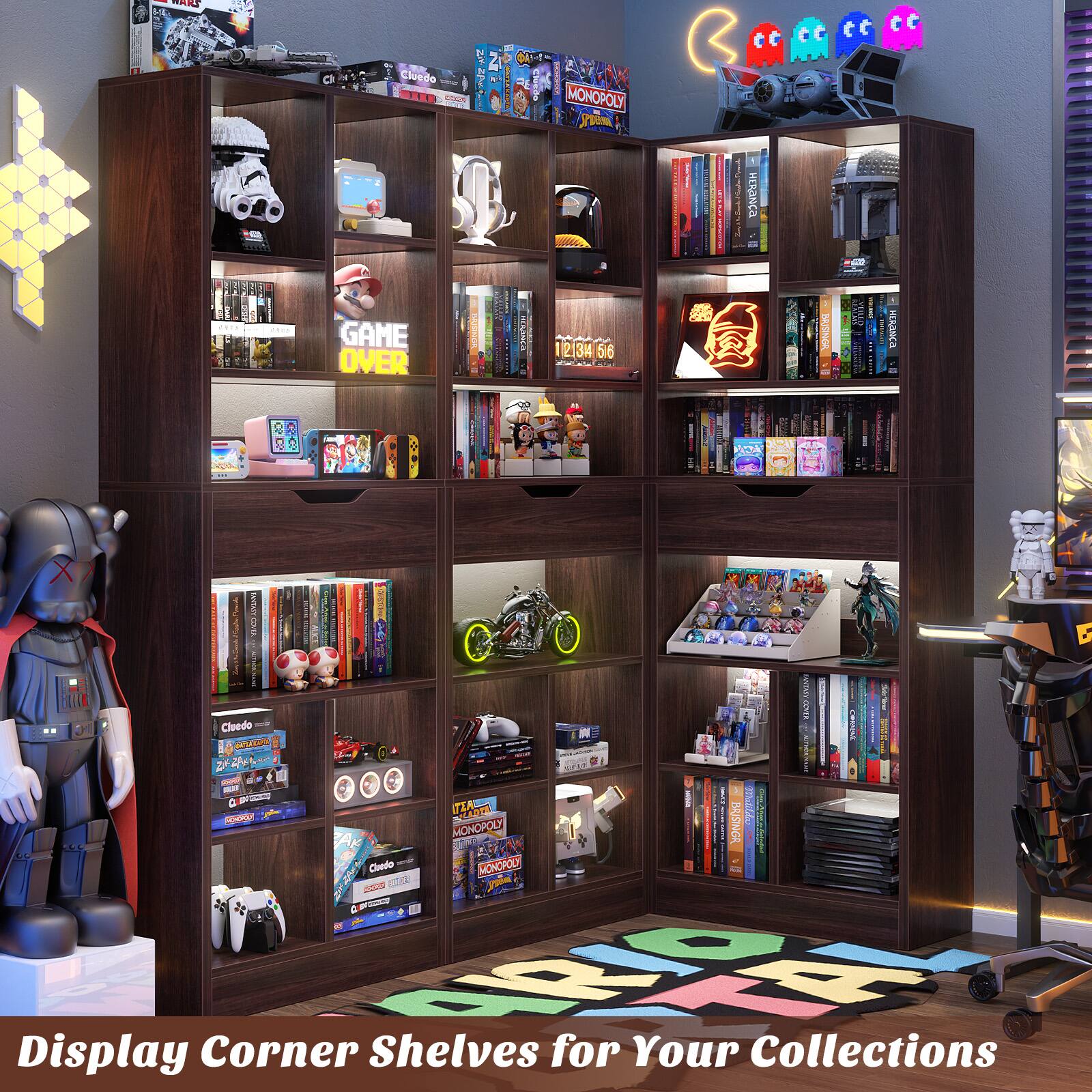 RI O Cledo UA 1 2  MK MONOPOLY 20m C et I | 1 HERANCA  GAME OVER ! I | RAALA 12 12/3M66 34 56  NUSNA MELAR I | c : CTA 4 KURIR  : | 1A :  Cluedo - ! AUTISUS | 38   D0 - - - Lhore TIA TOOSE BRISINGR | MONOPOLY THN - Ovete SONOR 0 I Display Corner Shelves for Your Collections