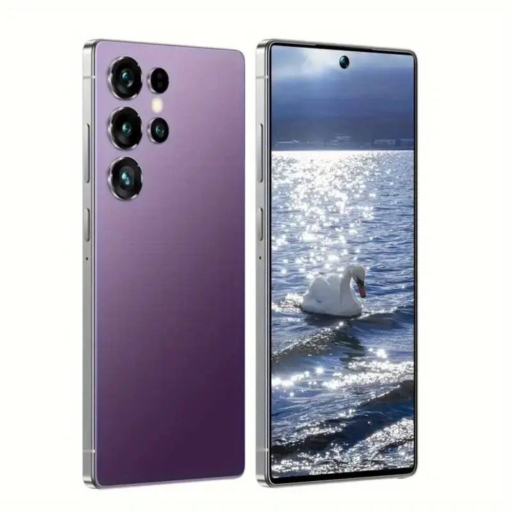 Back. Loheer - Loheer Unlocked 5G Smartphone 256GB, 6.8" HD+ Display I25 Ultra Phone with Built in Pen, 6000mAh Battery, Purple - Purple.