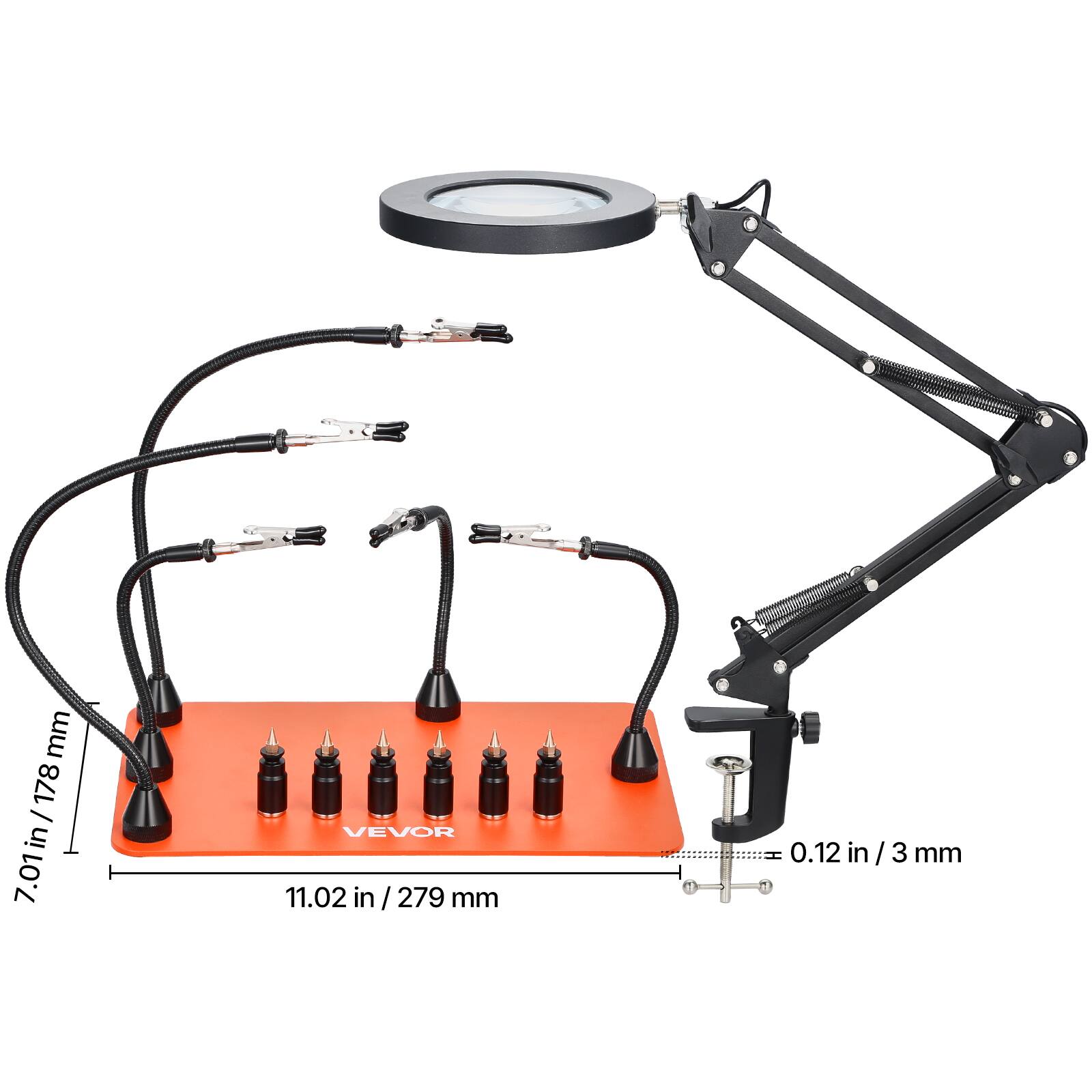 7.01 in / 178 mm  
11.02 in / 279 mm  
0.12 in / 3 mm