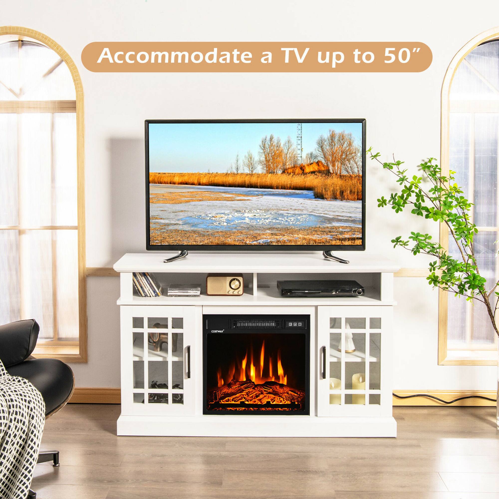 Accommodate a TV up to 50"