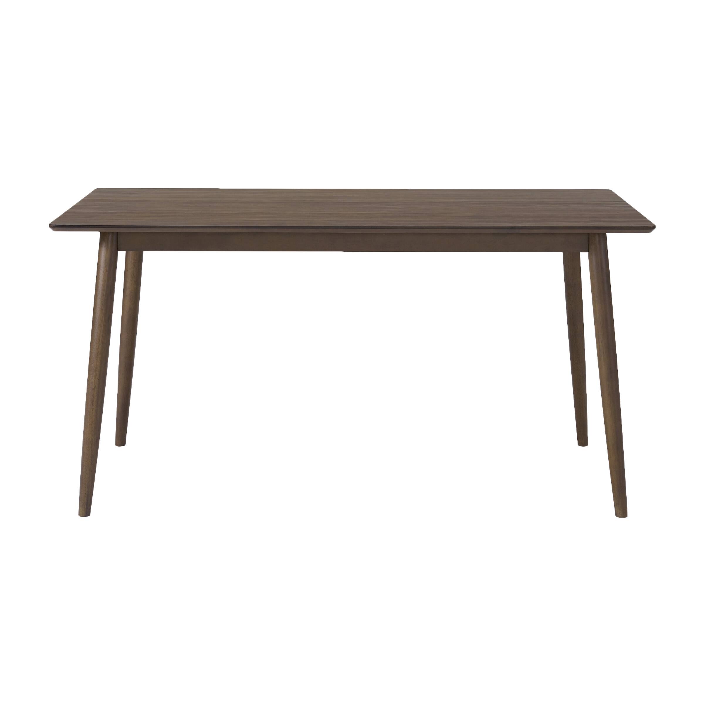 Left. Alaterre Furniture - 59 in. Pine Wood Mid Century Modern Dining Table with 46 in. Bench Seats - Warm Pecan.