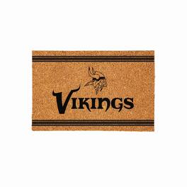Evergreen Enterprises - Minnesota Vikings 24" x 36" Outdoor Monochrome Team Logo Coir Mat - Brown