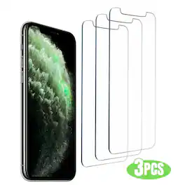 Qixxronics - 3-Pack for iPhone 11 / iPhone XR (6.1 inch) Tempered Glass Screen Protector, Anti-Fingerprint, Shatterproof - Clear