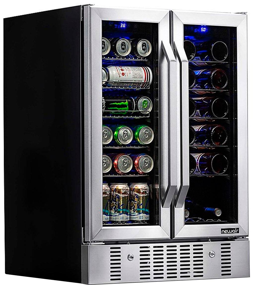 The text on the image reads "36 cans 50 bottles."