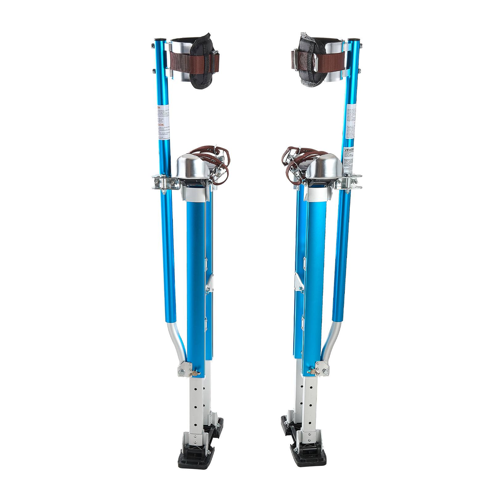 Alt View 5. VEVOR - Drywall Stilts,24.2–40.3 Inch Adjustable Aluminum Painter Stilts,228 lbs Load Capacity, Non-Slip Rubber Feet,Dual Spring - Blue.
