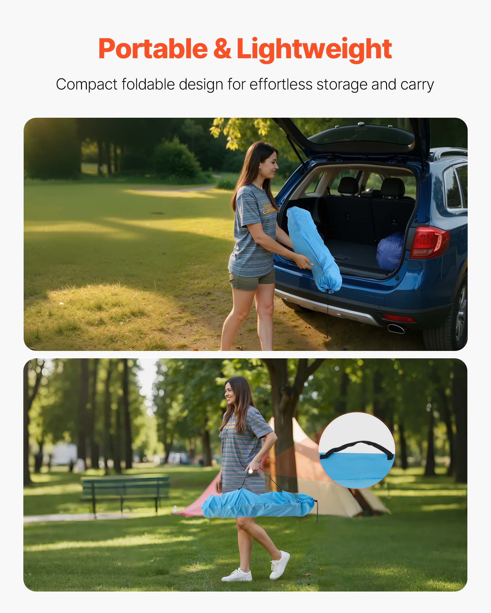 Portable & Lightweight  
Compact foldable design for effortless storage and carry