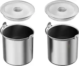 Iceman by Chefman 20-Oz. Stainless-Steel Ice Cream Pint Containers, 2-Pack - Stainless Steel