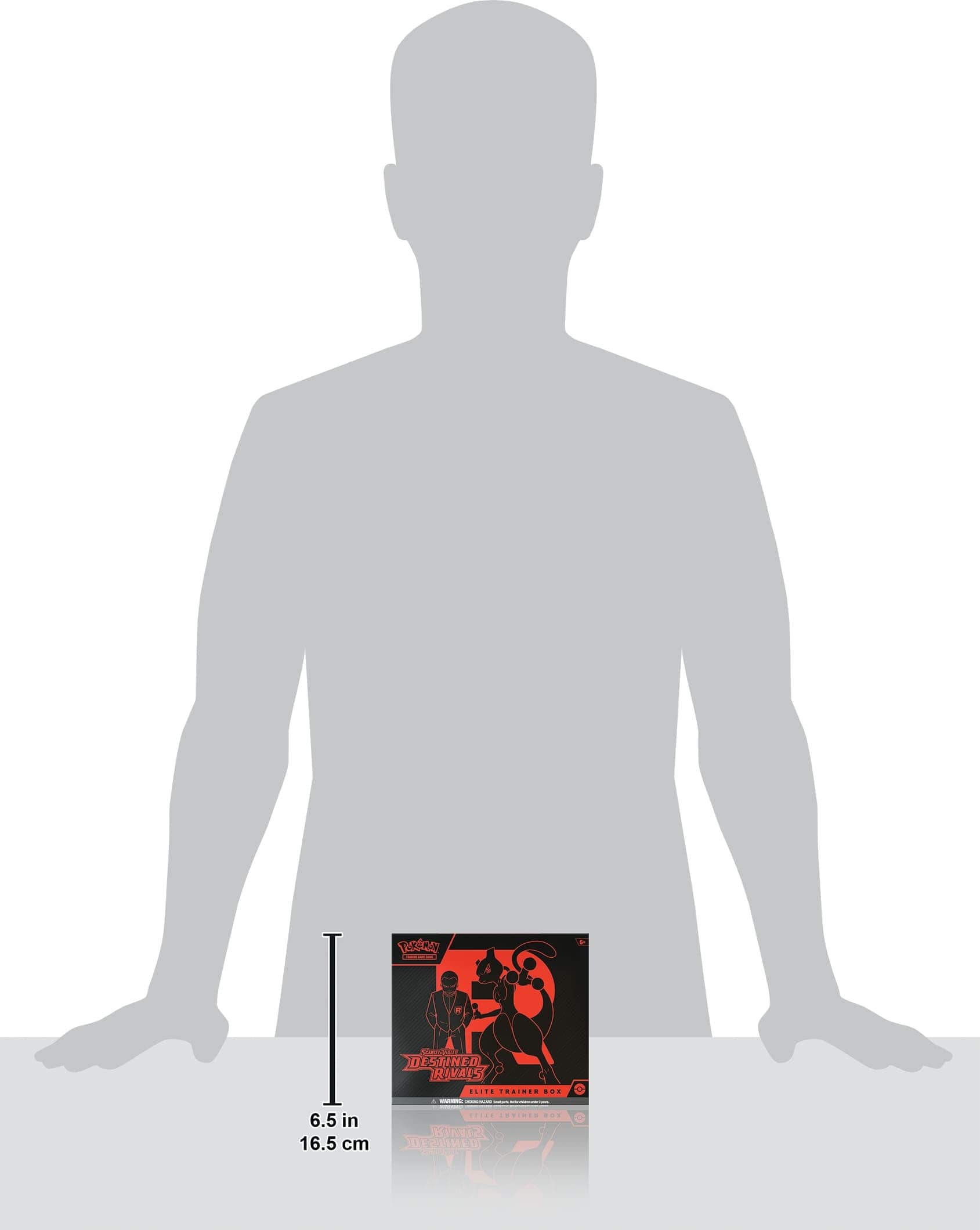 The text on the image reads: "Tucay + 6.5 in 16.5 cm CoO 0 DESTINED RIVALS CUET. COAINEO BO. . I : | IMICNS .O. AR ED". However, the text appears to be unrelated to the image of the man's shadow.