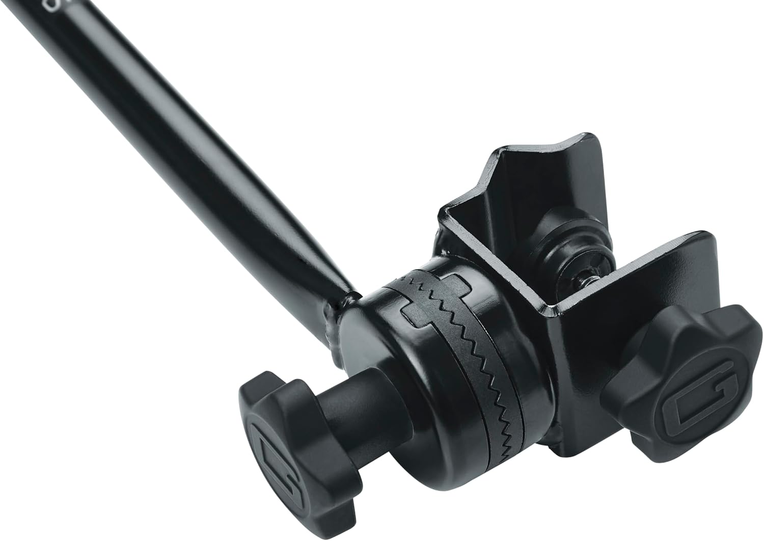 Back. Gator Frameworks - Adjustable 16-Inch Clamp-On Mini Boom with 270-Degree Rotation and Interlocking Teeth.