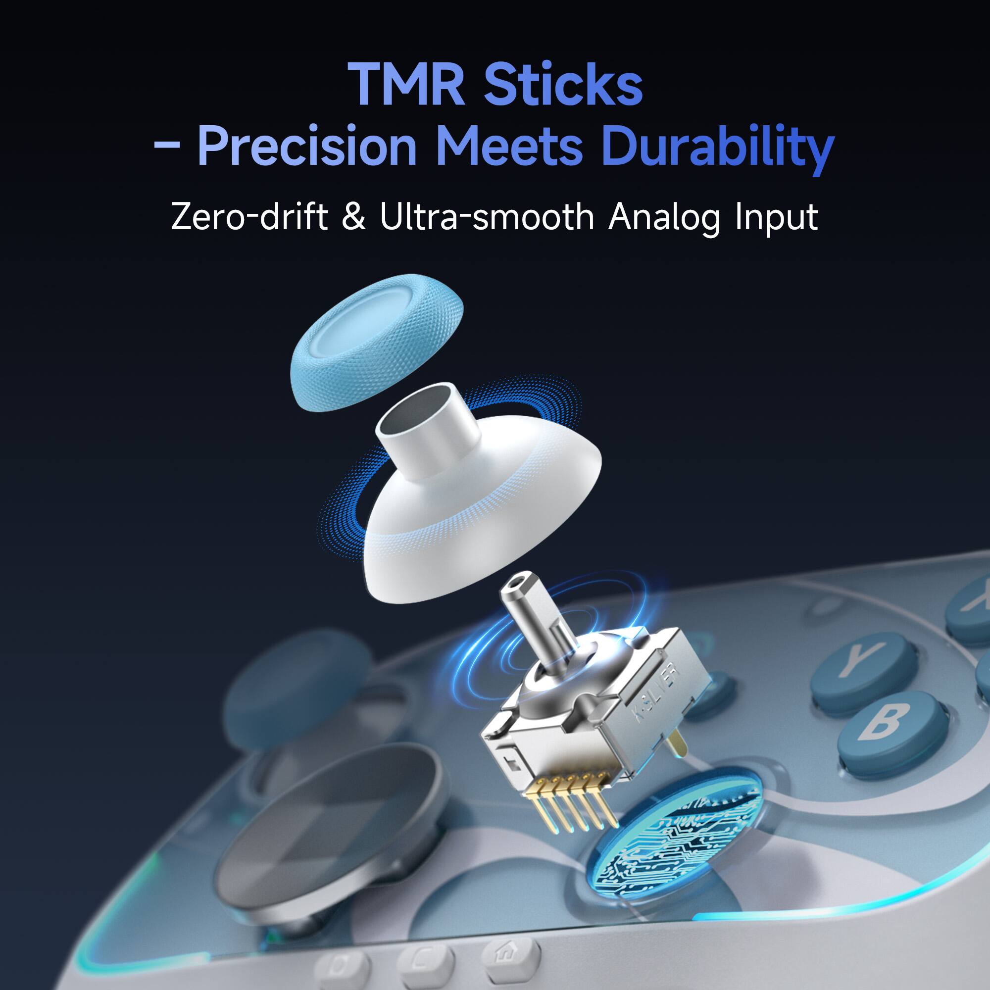 TMR Sticks  
- Precision Meets Durability  
Zero-drift & Ultra-smooth Analog Input
