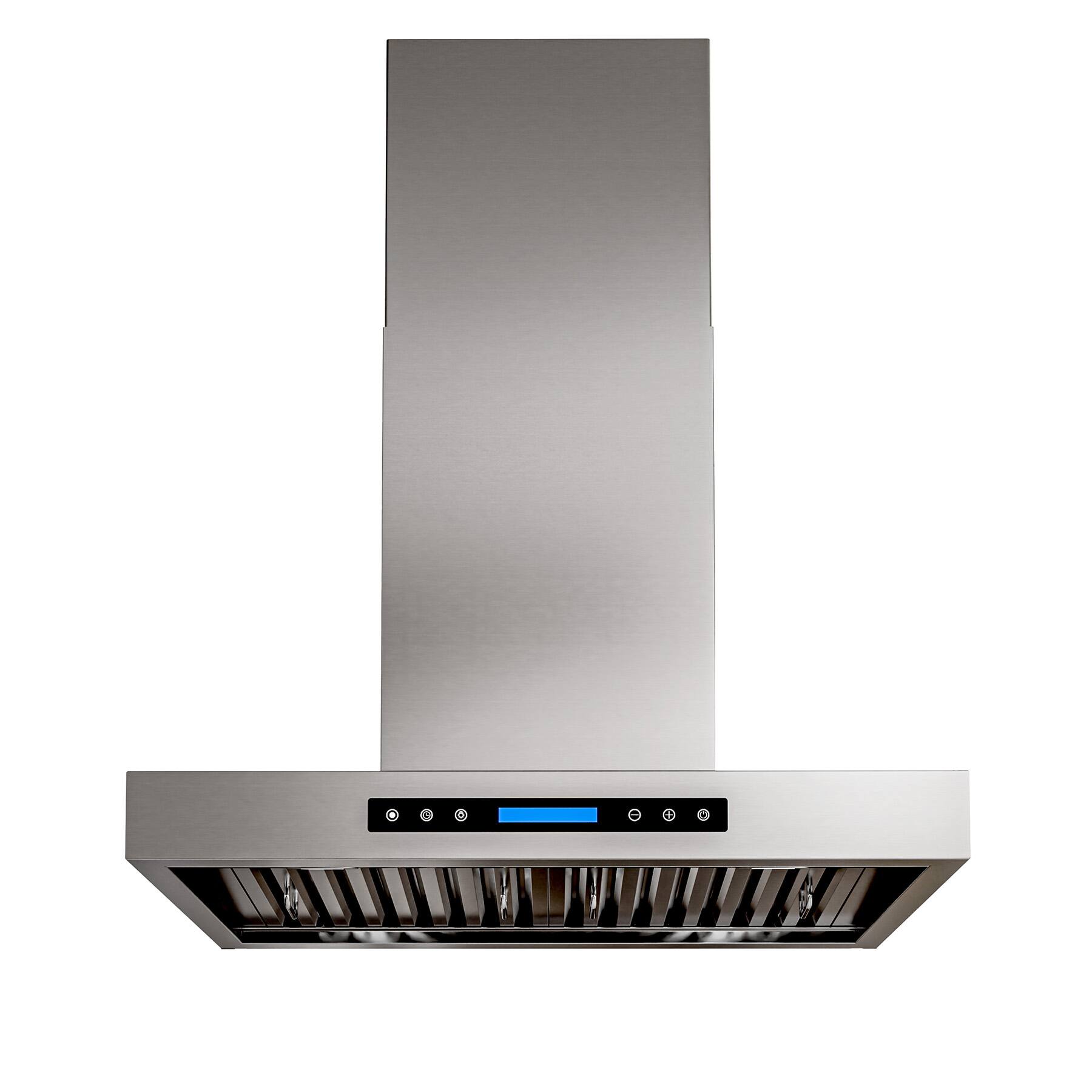 Angle. Onefly - 30 Inches - Ducted - Wall Mount Range Hood - Silver.