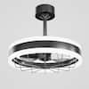 Front. PAIHOME - Modern Low Profile Ceiling Fan with Light & Remote, 15.7 Inch 6-Speed Quiet Motor Dimmable LED Timer for Bedroom - Black.