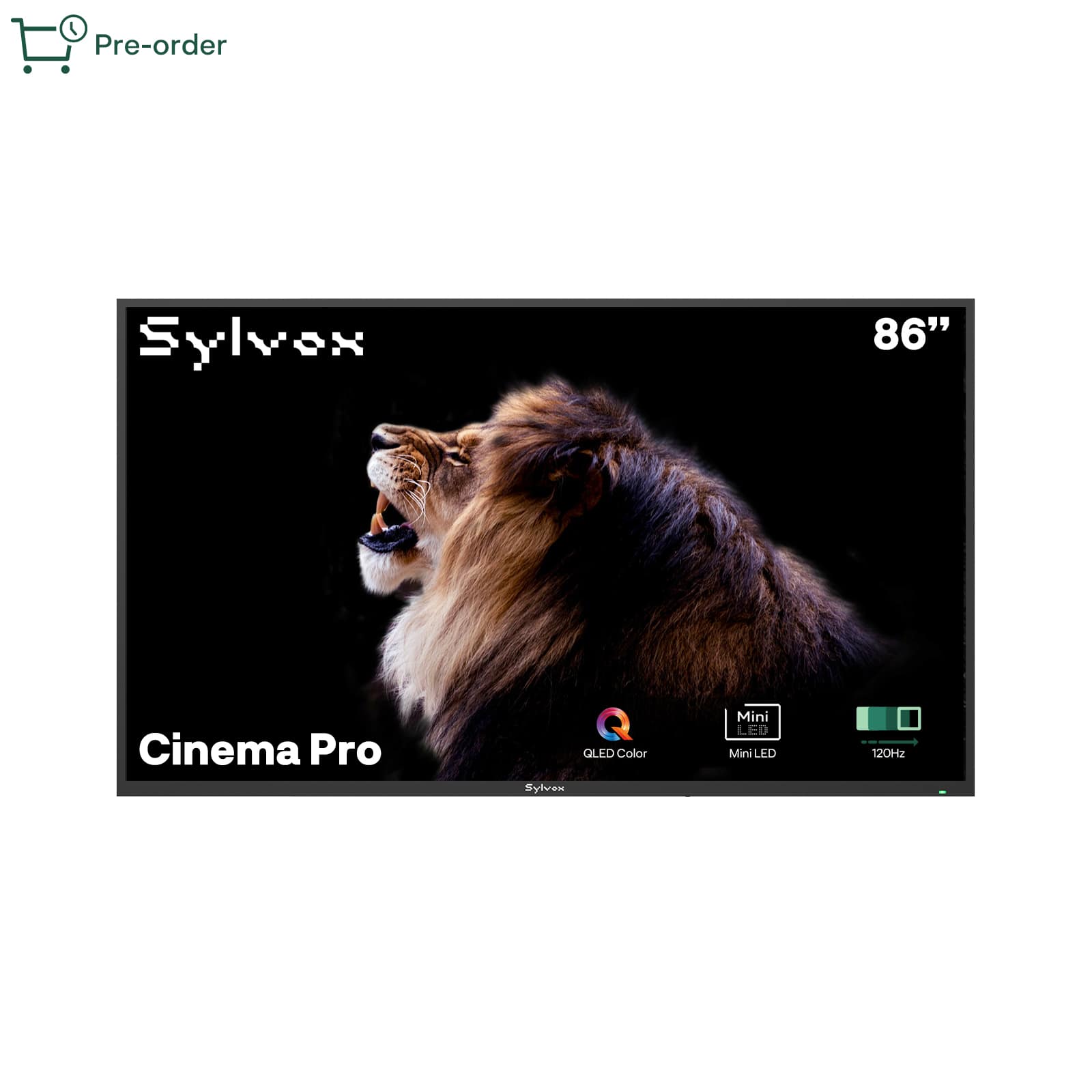 Sylvox - 86" Outdoor TV QLED Mini LED, 3500 Nits Full Sun, IP55 Waterproof, 120Hz, Dolby Vision & Atmos (Cinema Pro)