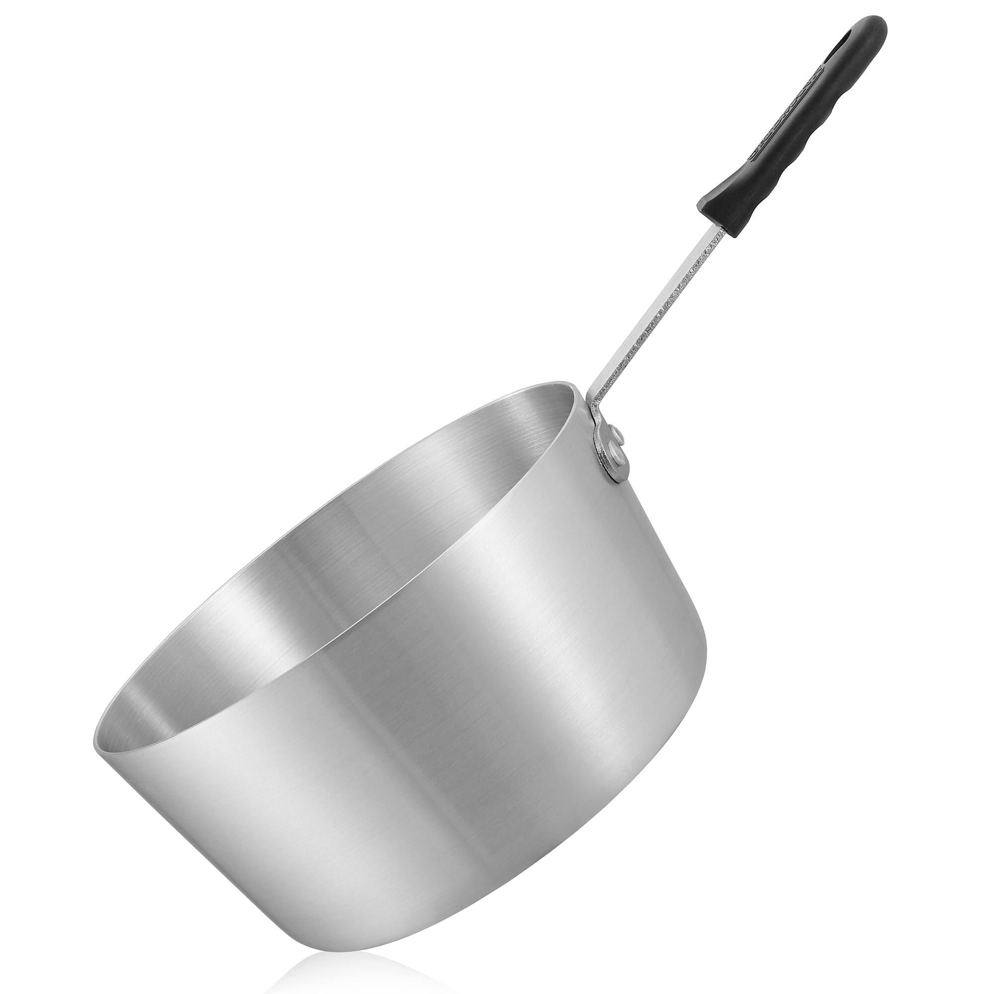Alt View 3. GRIDMANN - 5.5-QT Aluminum Sauce Pan and Silicone Handle - NSF Pro Cookware - Silver.