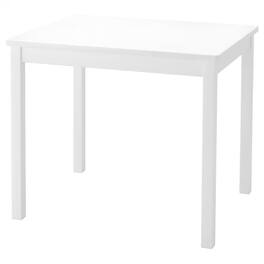PJ Wood - Durable Children's Table for Creative Play, Puzzles and Games - White