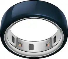 Front. Oura - Ring 4 Ceramic - Smart Ring - Size Before You Buy with OR4 Sizing Kit - Size 6 - Midnight.