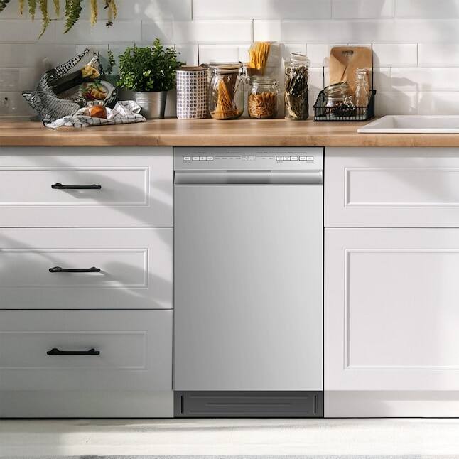 Alt View 3. Midea - Built-in Dishwasher with 8 Place Settings, 6 Washing Programs, Stainless Steel Tub, Heated Dry, Energy Star - Stainless Steel.