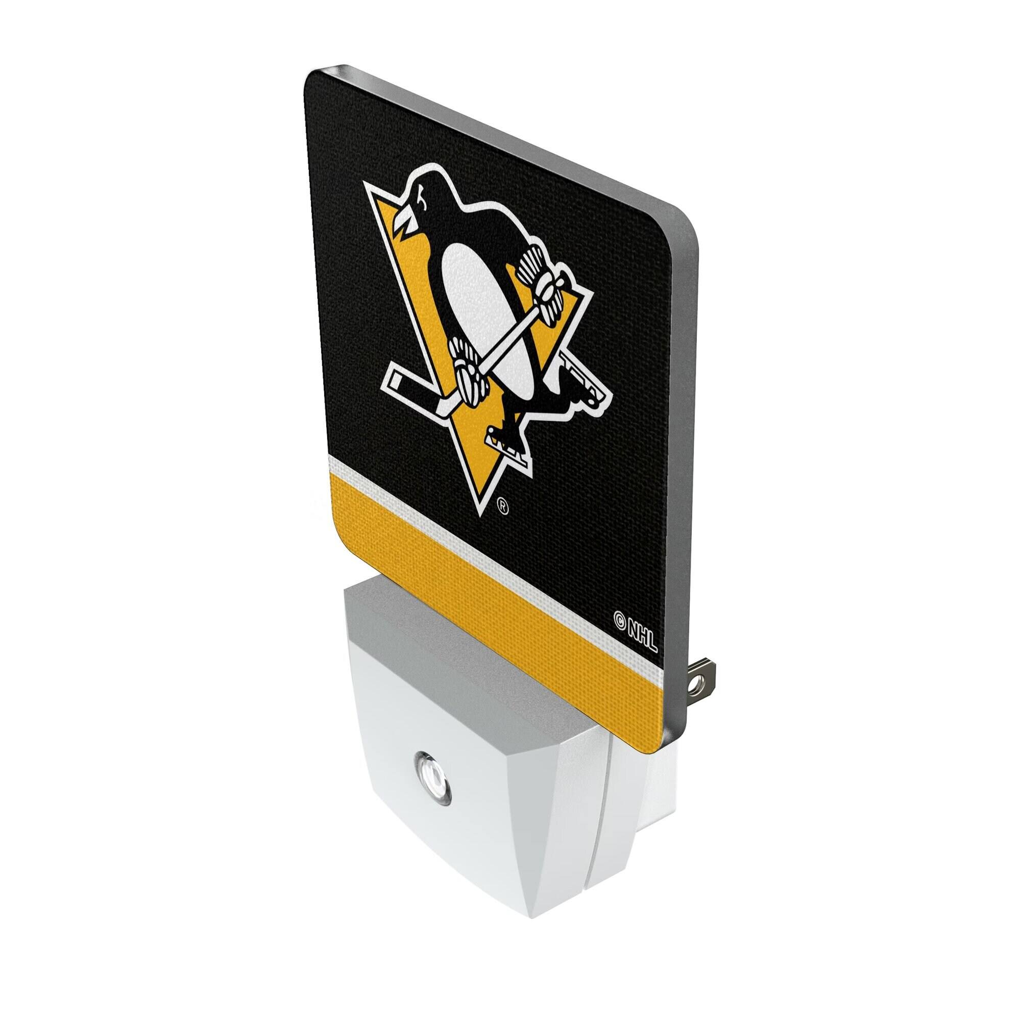 Alt View 1. Keyscaper - Pittsburgh Penguins Stripe Design Nightlight 2-Pack - Multicolor.