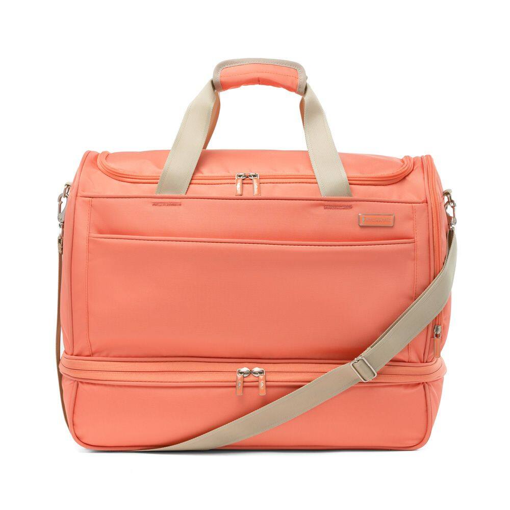 Angle. Atlantic - Atlantic Drop Bottom Weekender - Coral Orange.