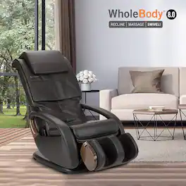 Human Touch - WholeBody 8.0 Massage Recliner Chair with Heat and Foot & Calf Massage - Charcoal