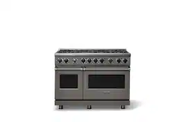 Viking - 48"W. 7.3 Cu. Ft. Freestanding Sealed 8 Burner LP Gas Range - Damascus Gray - Damascus Gray