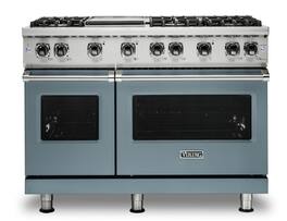 Viking - 6.1 Cu. Ft. 48"W. Professional 5 Series Freestanding Double Oven Liquid Propane Gas Convection Range - November Sky