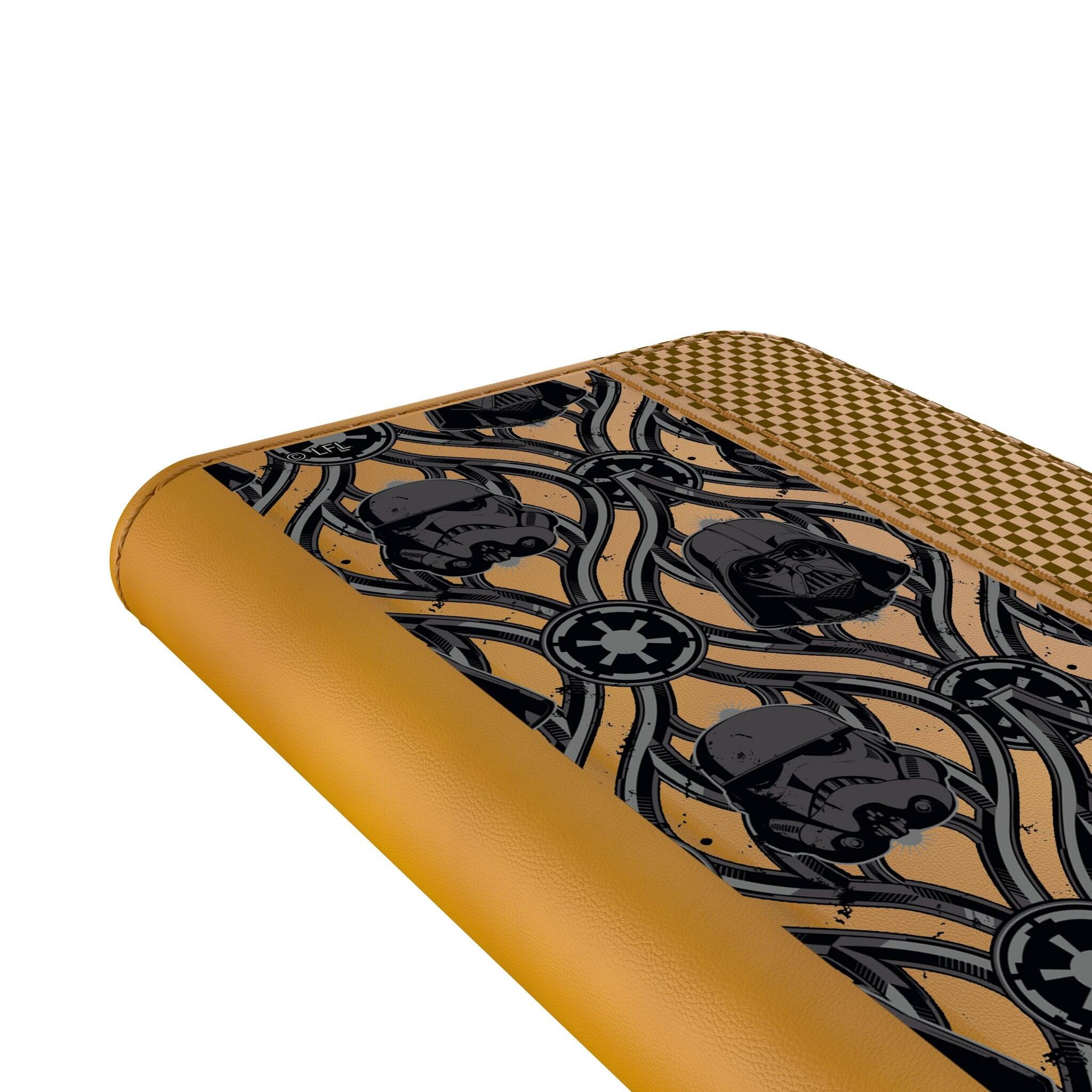 Alt View 1. Keyscaper - Star Wars: A New Hope Pattern Folio Phone Case - Samsung Galaxy S24 - Dark Side.