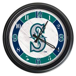 Holland Bar Stool Co. - Seattle Mariners Indoor/Outdoor LED Wall Clock - Multicolor