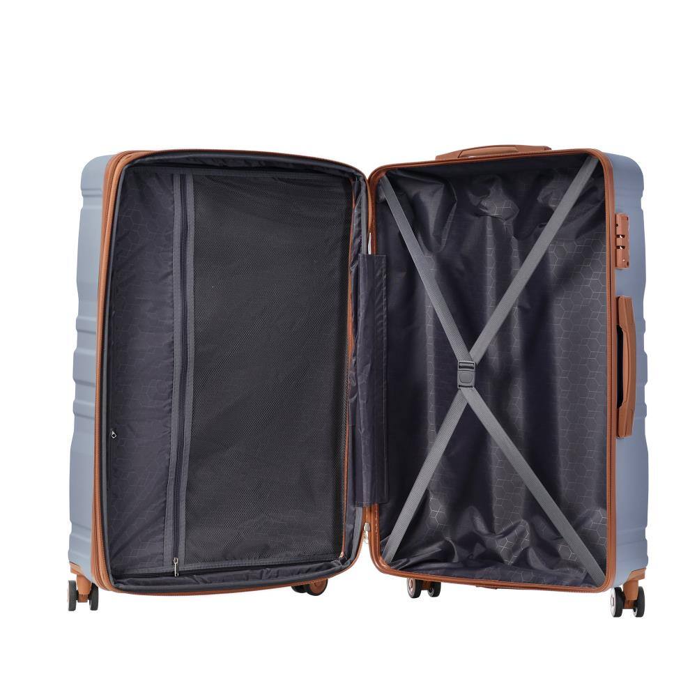 Alt View 4. BreeBe - Luggage Sets 3pcs Expandable ABS Hardshell Suitcase Spinner Wheels TSA Lock 20''24''28'' Lightweight Durable - Blue.