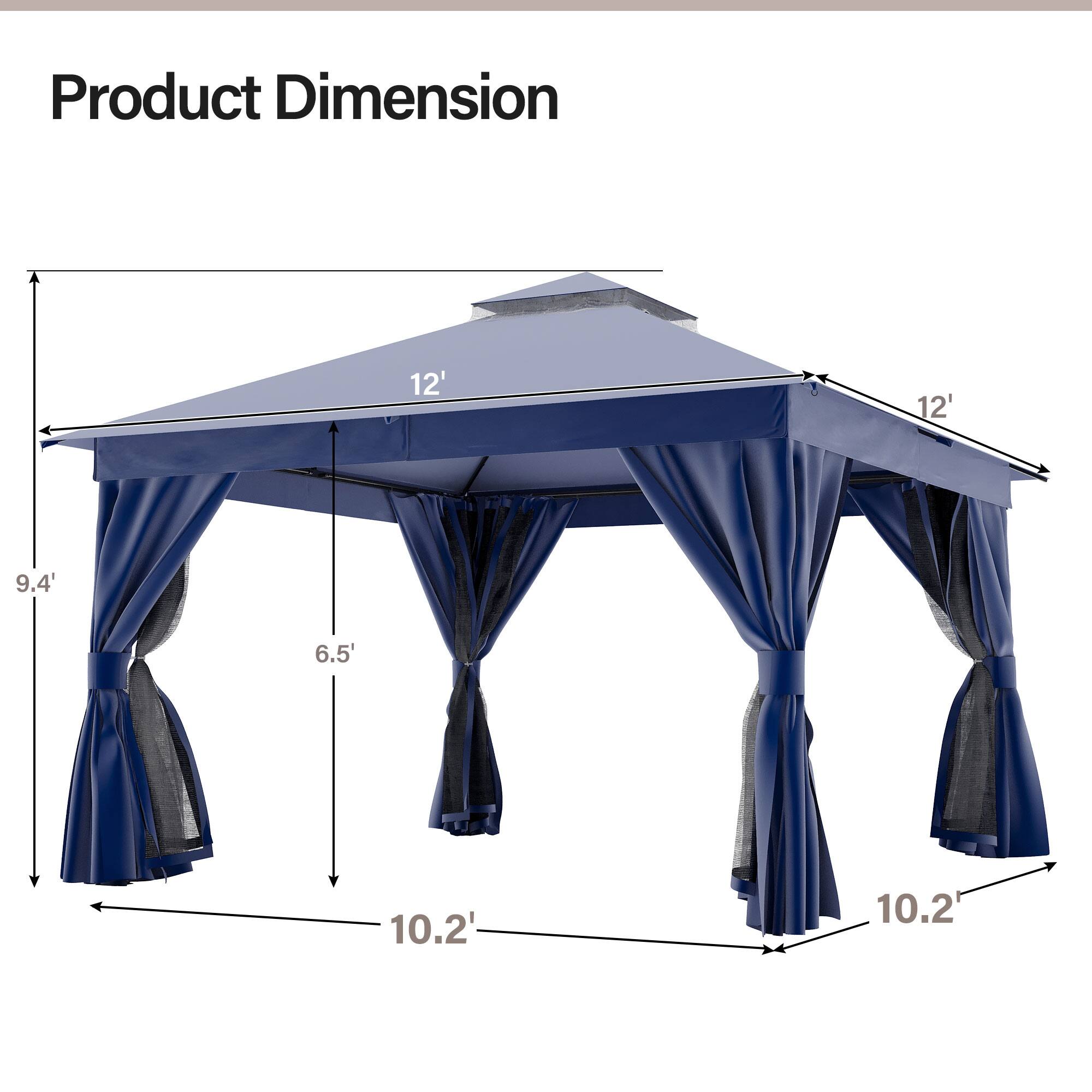 Product Dimension

12' x 12' x 10.2' x 10.2' x 9.4' x 6.5'