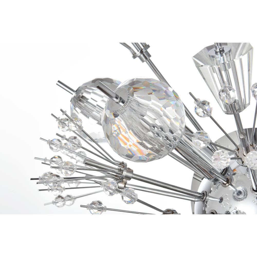 Alt View 1. Elegant Lighting - Vera 19 Inch Crystal Starburst Wall Sconce In Chrome - Chrome.