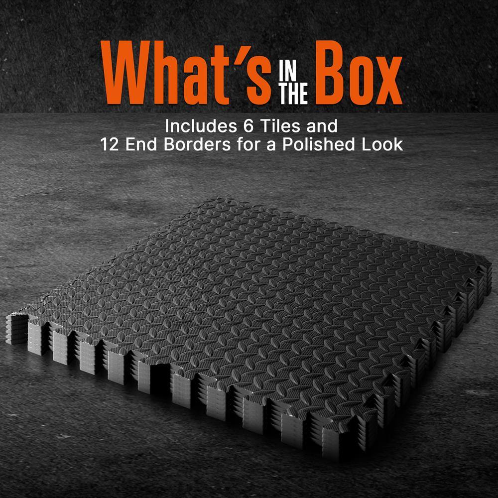 What's in the Box  
Includes 6 Tiles and 12 End Borders for a Polished Look