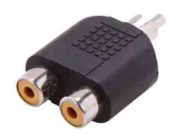 Nippon Labs - RCA-1M2F RCA adaptor 1 RCA Male to 2 RCA Female