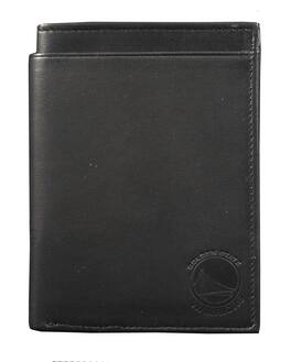 Rico Industries - Golden State Warriors Black Leather RFID Blocking Passport Holder Cover Travel Billfold Wallet for Men & Women - Multi
