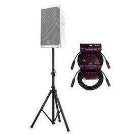 Electro-Voice - Electro Voice ELX200 12P W 1200W White Loudspeaker and Speaker Stand Bundle