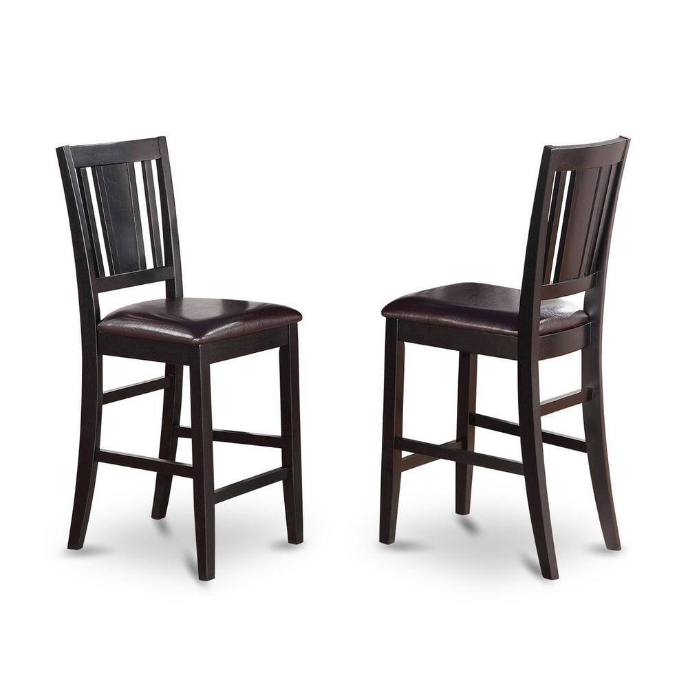 Angle. FurniFact - Elegant Counter Height Dining Table Set for 4 with Chairs – Black - Black.