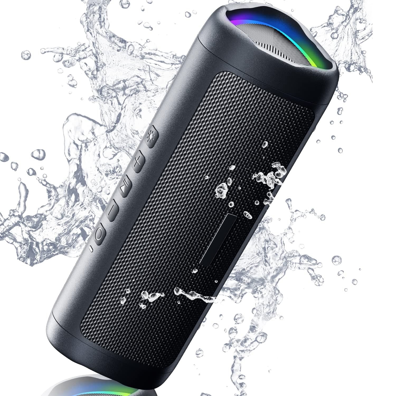 Dazzed Corner - Portable Bluetooth Speaker, Wireless Waterproof Speaker - Black