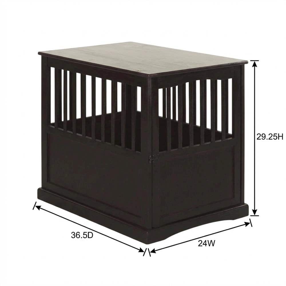 FurniFact - Finish End Table with Modern Design and Sturdy Construction - Espresso