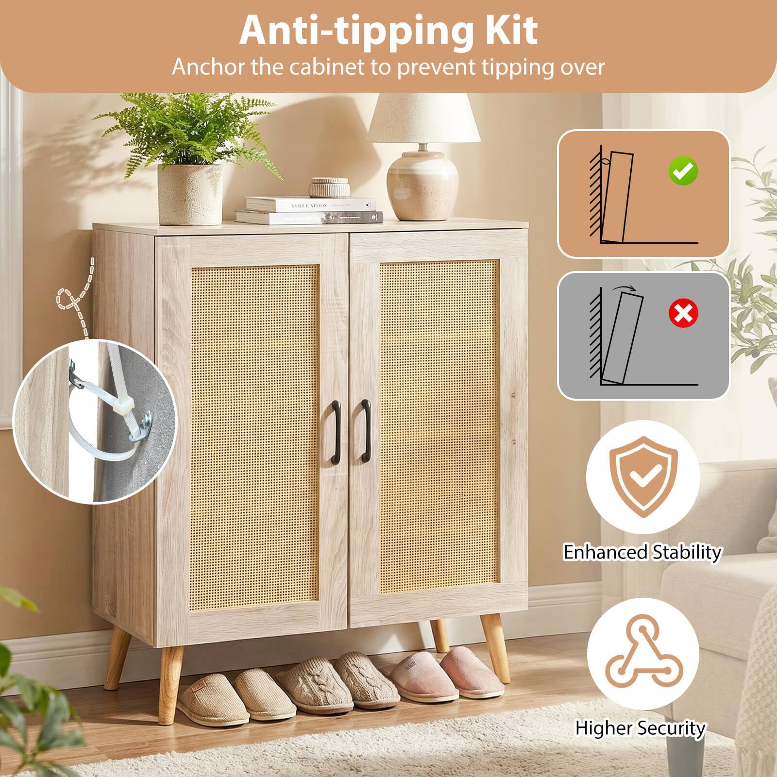 Anti-tipping Kit  
Anchor the cabinet to prevent tipping over  

- Enhanced Stability  
- Higher Security