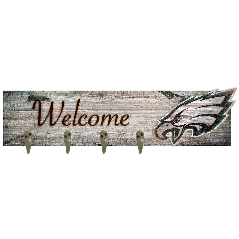 Fan Creations - Philadelphia Eagles 24" x 6" Mounted Coat Hanger - Multicolor
