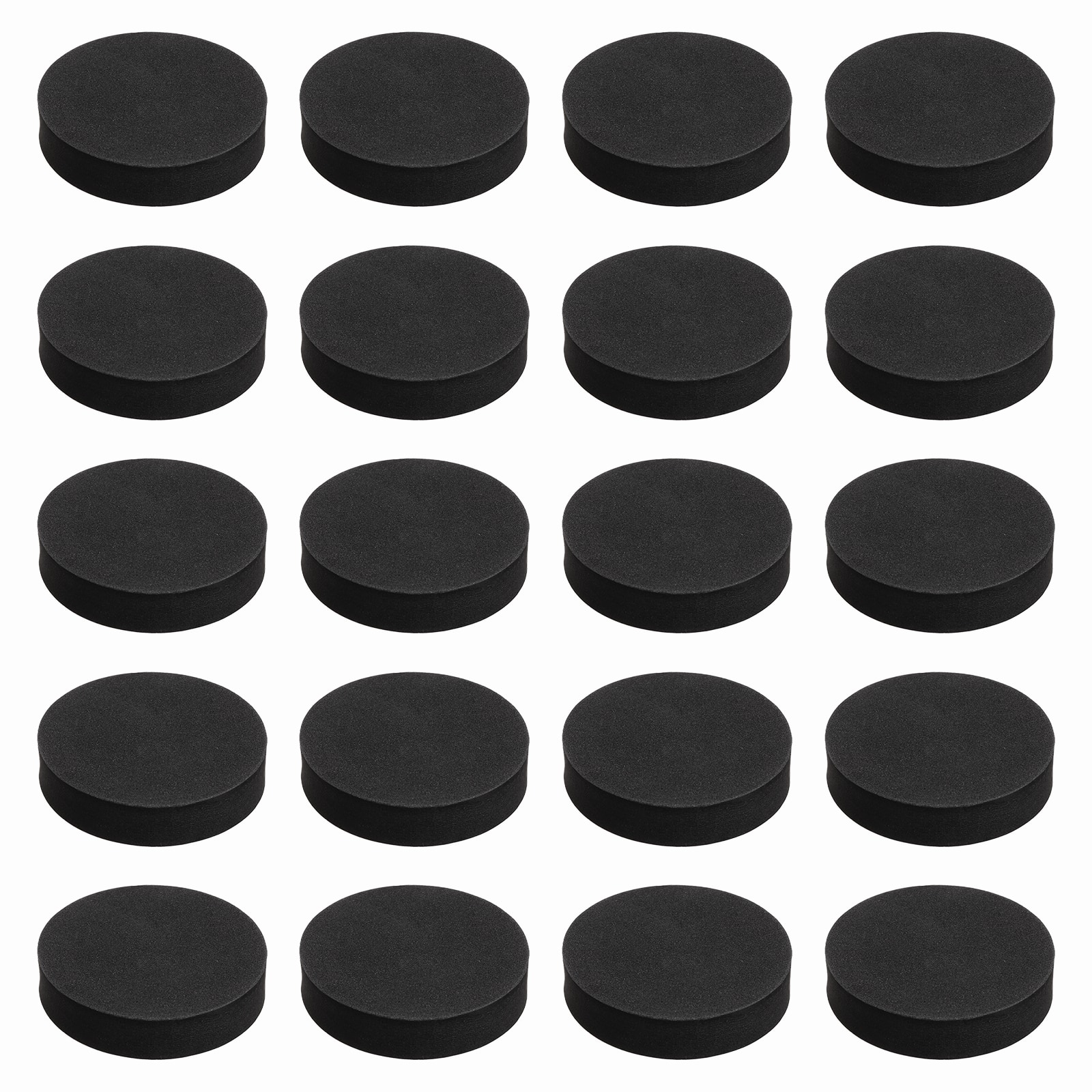 Unique Bargains - Single Sided Speaker Isolation Pads 70x16mm Round EVA Acoustic Foam Anti-Vibration Feet for Speaker Subwoofer, 32pcs - Black