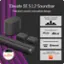 Elevate SE 5.1.2 Soundbar: Premium sound. Innovative design. 1 Soundbar, 1 Subwoofer, 2 Surround Speakers. Cinema-quality sound. Dolby dts ATMOS X. Simplified setup experience. LTN HOMI eARC Bluetooth. LA VIZIO QuickFit Control with the VIZIO mobile app or TV remote.