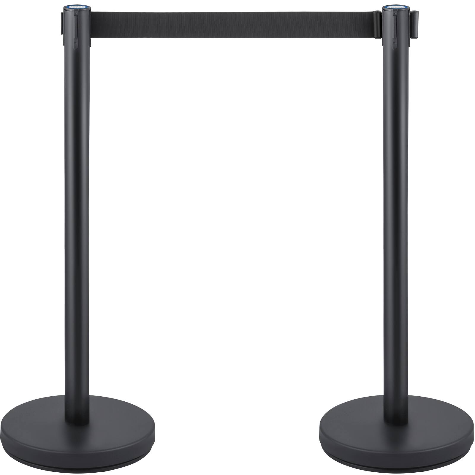 Alt View 5. VEVOR - Crowd Control Stanchion, Set of 6 Pieces Stanchion Set, Stanchion Set with 6.6 ft/2 m Black Retractable Belt - Black.