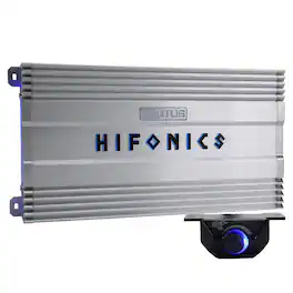 Hifonics - BG-3300.1D Brutus Gamma Mono D 3300W Car Audio Subwoofer Amp, Bass Knob - Silver