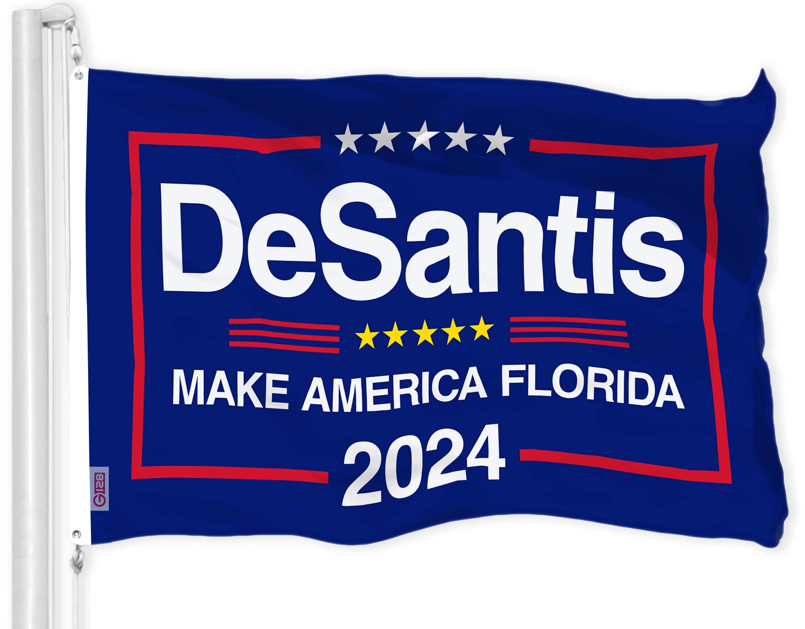 G128 - Election Campaign Flag, 3 x 5 ft Polyester with Brass Grommets - Assorted Colors