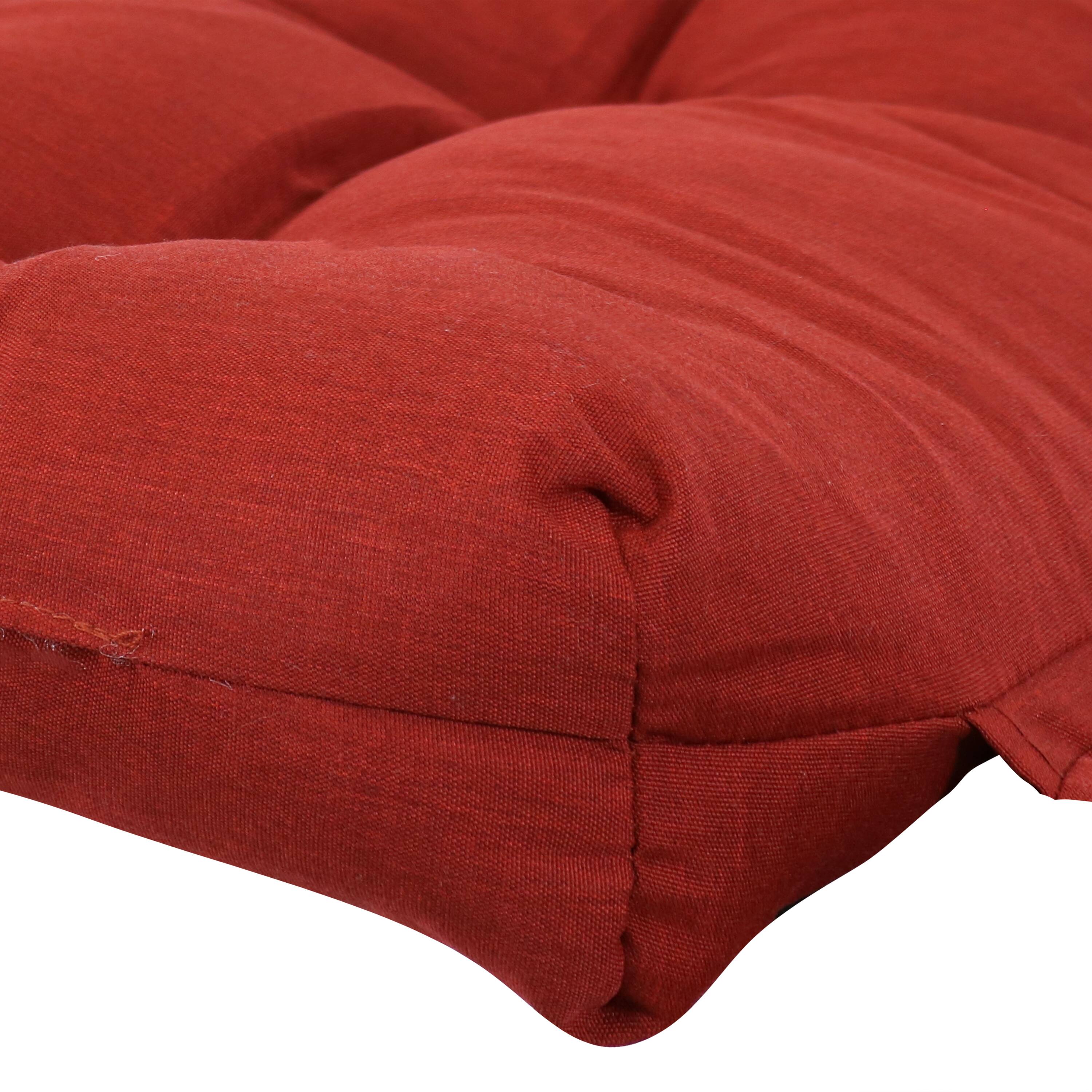 Alt View 5. Sunnydaze - Indoor/Outdoor Olefin Tufted High-Back Chair Cushion - Red.