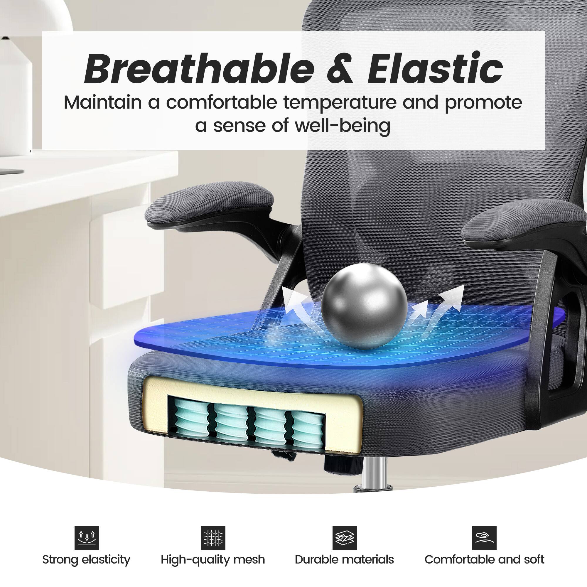 Breathable & Elastic  
Maintain a comfortable temperature and promote a sense of well-being  

Strong elasticity  
High-quality mesh  
Durable materials  
Comfortable and soft