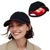 Morfone - 56LED 450nm 630nm 850nm Near Infrared Red Light Therapy Cap Hair Growth Cap - Black