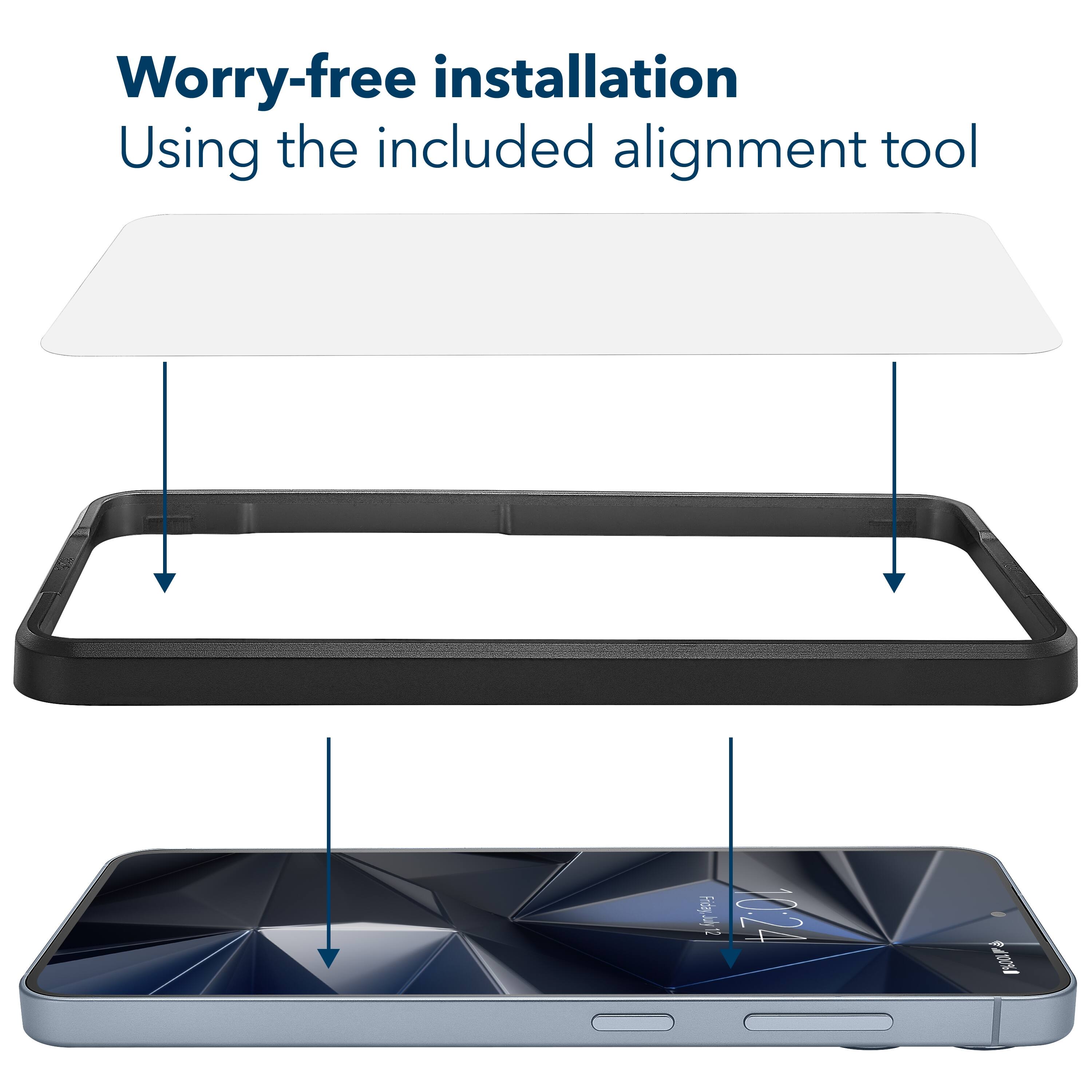 Worry-free installation: Using the included alignment tool.