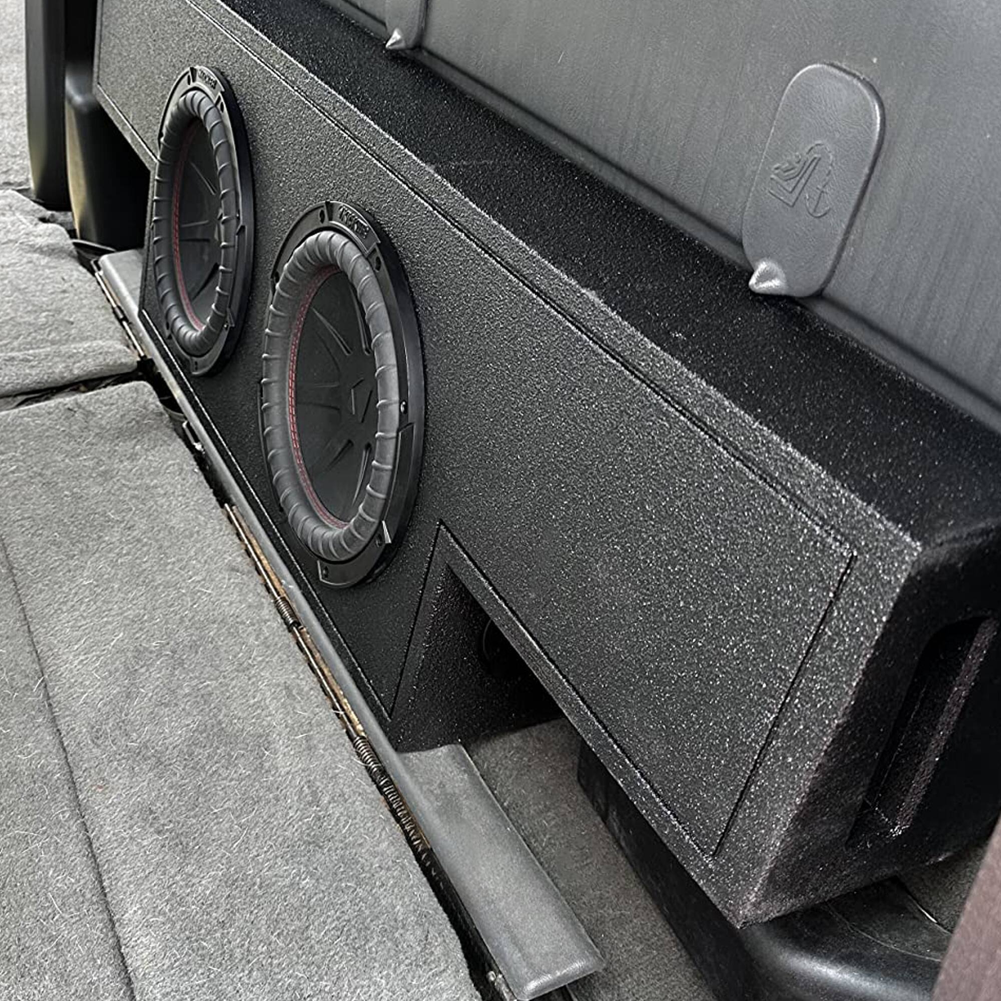 Alt View 8. QPower - QPower Dual 10" Sub Box for Chevy Silverado 1500, GMC Sierra 1500 (Non-HD) 04-06 - Black.